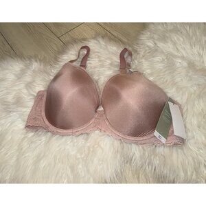 Calvin Klein QF1444 Seductive Comfort Lace Demi Lift Bra UW Womens 40C Pink New